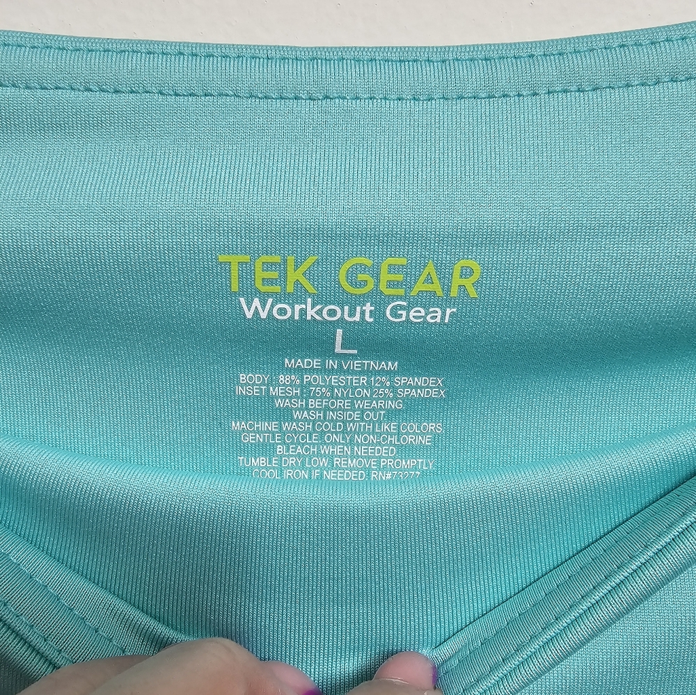 Tek Gear Teal‎ Capri Leggings High Waist Athletic - Picture 3 of 4